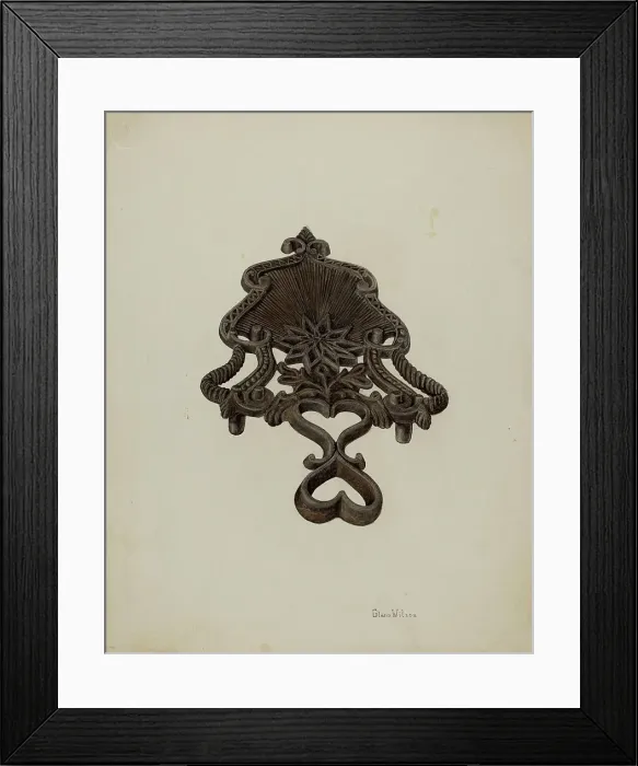 Framed Print : Metal Trivet, c. 1941. Creator: Glenn Wilson