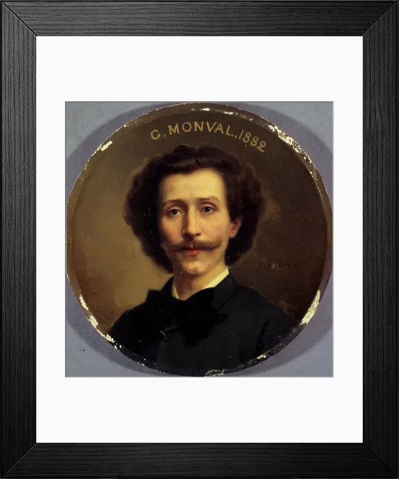 Framed Print : Portrait of Georges Monoval (1845-1910), archivist-librarian of the Comedie-Francaise, c1883. Creator: Daniel Berard Framed Print : Portrait of Georges Monoval (1845-1910), archivist-librarian of the Comedie-Francaise, c1883. Creator: Daniel Berard