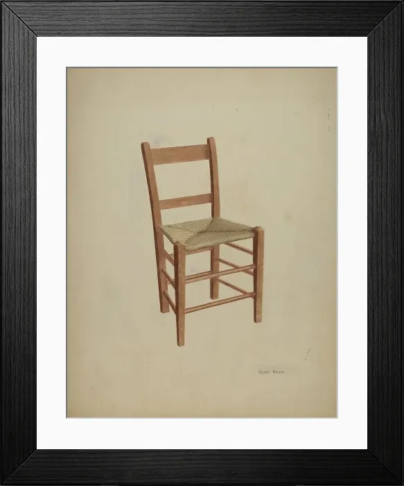 Framed Print : Chair (handmade), c. 1941. Creator: Glenn Wilson Framed Print : Chair (handmade), c. 1941. Creator: Glenn Wilson