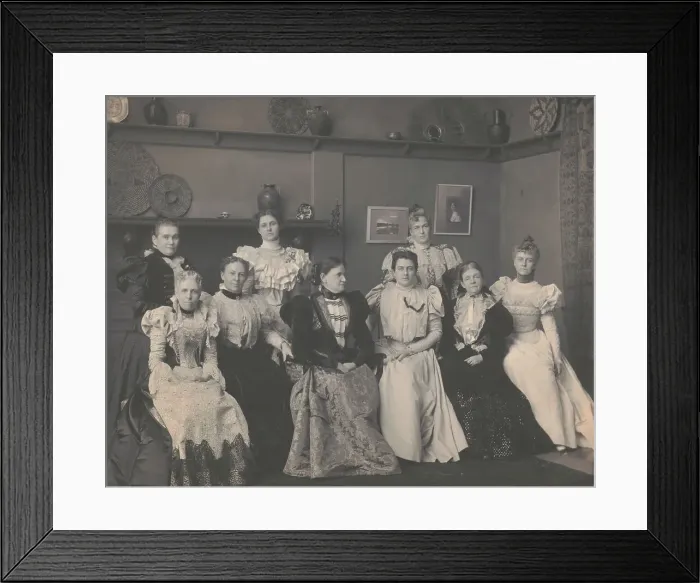 Framed Print : Mrs. Frances F. Cleveland and ladies of the cabinet, Jan. 4, 1897. Creator: Frances Benjamin Johnston Framed Print : Mrs. Frances F. Cleveland and ladies of the cabinet, Jan. 4, 1897. Creator: Frances Benjamin Johnston