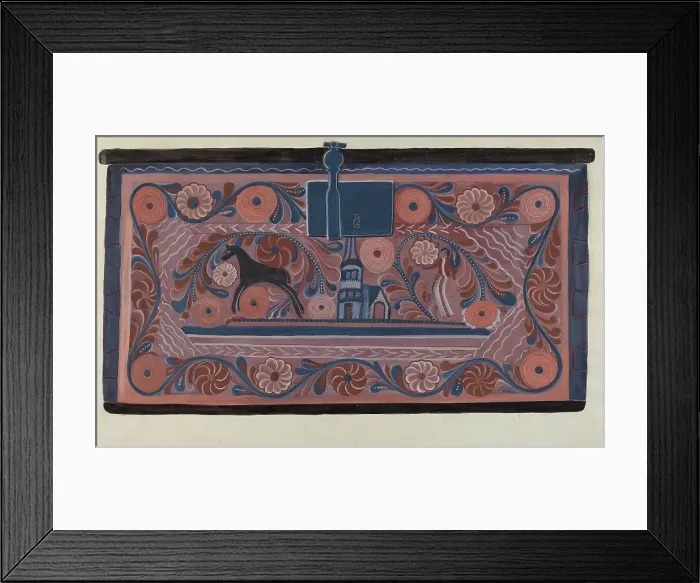 Framed Print : Chest Design, 1935 / 1942. Creator: Etna Wiswall Framed Print : Chest Design, 1935 / 1942. Creator: Etna Wiswall