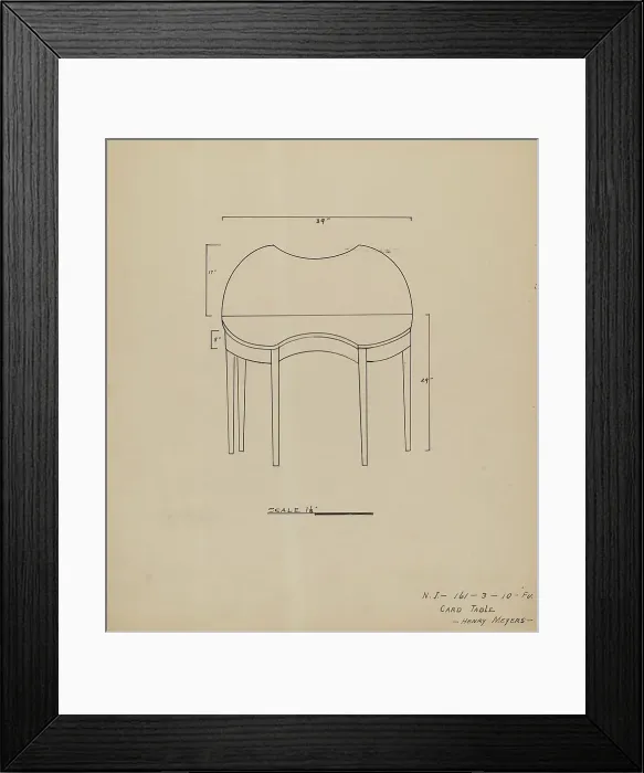 Framed Print : Card Table, 1935 / 1942. Creator: Henry Meyers Framed Print : Card Table, 1935 / 1942. Creator: Henry Meyers