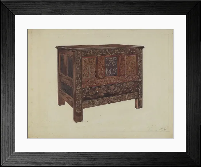 Framed Print : Chest, c. 1936. Creator: Leon Witt Framed Print : Chest, c. 1936. Creator: Leon Witt