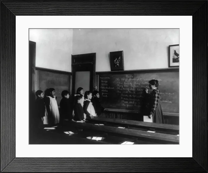 Framed Print : Carlisle Indian School, Carlisle, Pa. Classroom scene, 1901. Creator: Frances Benjamin Johnston Framed Print : Carlisle Indian School, Carlisle, Pa. Classroom scene, 1901. Creator: Frances Benjamin Johnston