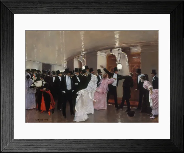 Framed Print : Altercation in the corridors of the opera, 1889. Creator: Jean Beraud Framed Print : Altercation in the corridors of the opera, 1889. Creator: Jean Beraud