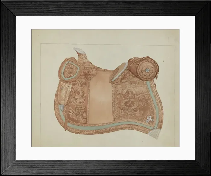 Framed Print : Saddle, c. 1937. Creator: Ranka S. Woods Framed Print : Saddle, c. 1937. Creator: Ranka S. Woods
