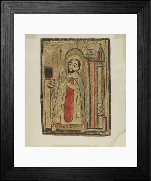 Framed Print : Retablos, 1938. Creator: Ranka S. Woods Framed Print : Retablos, 1938. Creator: Ranka S. Woods
