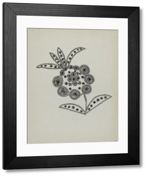 Framed Print : Needlework, c. 1936. Creator: Lena Nastasi Framed Print : Needlework, c. 1936. Creator: Lena Nastasi