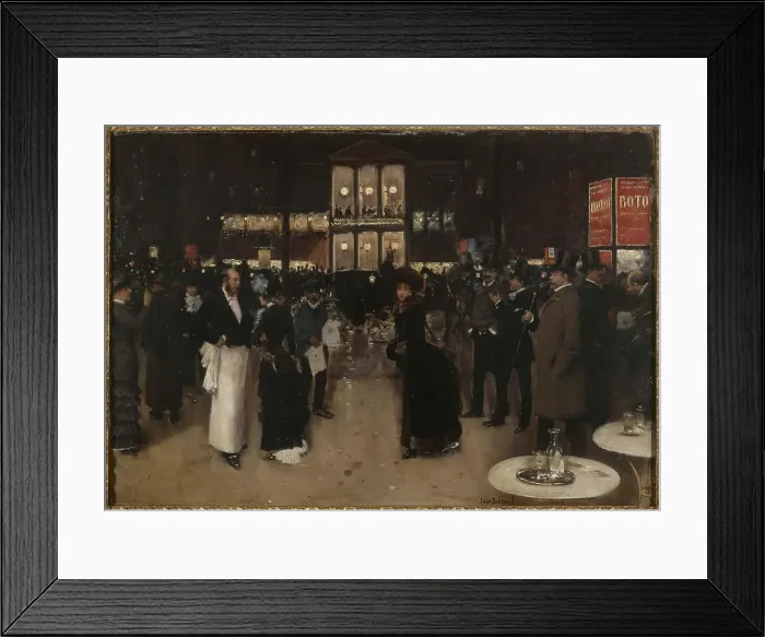 Framed Print : Boulevard Montmartre, at night, in front of the Theatre des Varieties, c1885. Creator: Jean Beraud Framed Print : Boulevard Montmartre, at night, in front of the Theatre des Varieties, c1885. Creator: Jean Beraud