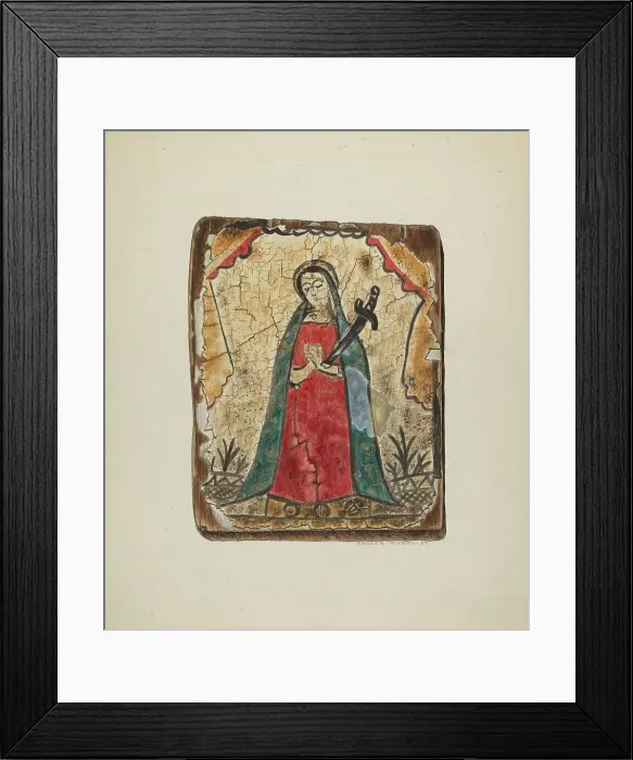 Framed Print : Retablo, 1937. Creator: Ranka S. Woods Framed Print : Retablo, 1937. Creator: Ranka S. Woods