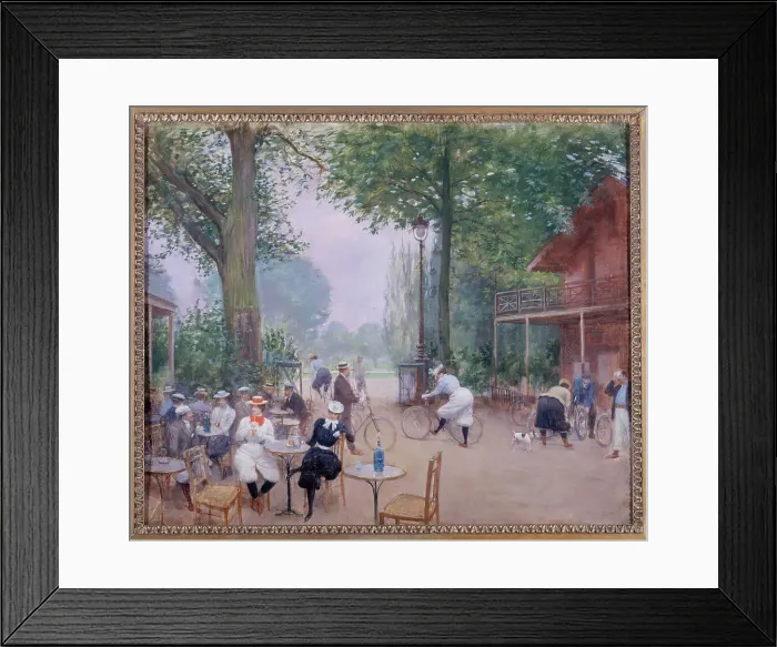Framed Print : Chalet du Cycle in the Bois de Boulogne, c1900. Creator: Jean Beraud Framed Print : Chalet du Cycle in the Bois de Boulogne, c1900. Creator: Jean Beraud