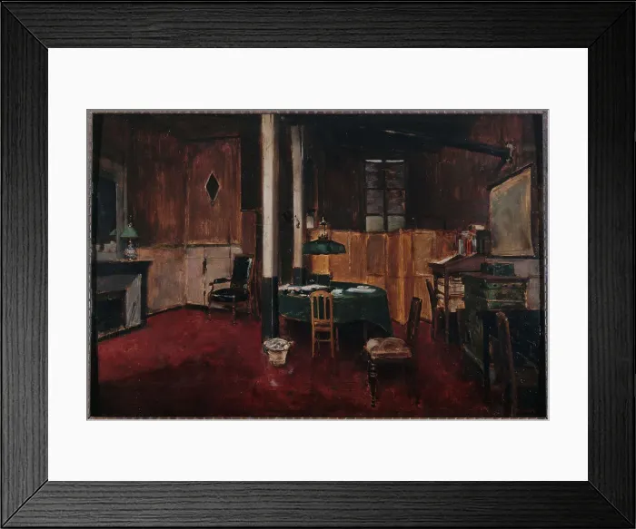 Framed Print : Editorial hall at Journal des Debats, 1889. Creator: Jean Beraud Framed Print : Editorial hall at Journal des Debats, 1889. Creator: Jean Beraud