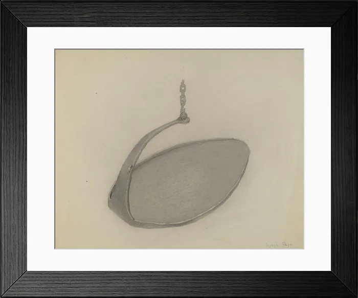 Framed Print : Iron Griddle, c. 1938. Creator: Joseph Papa Framed Print : Iron Griddle, c. 1938. Creator: Joseph Papa
