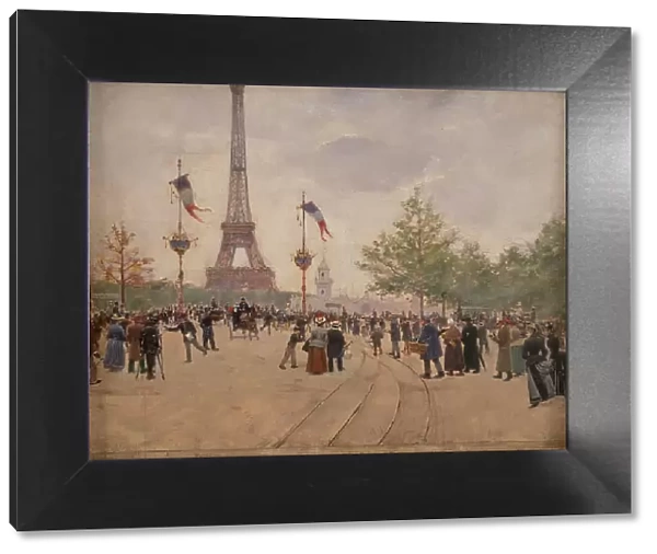 Entrance to the Universal Exhibition of 1889. Creator: Jean Beraud