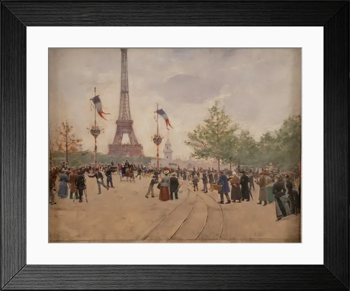 Framed Print : Entrance to the Universal Exhibition of 1889. Creator: Jean Beraud Framed Print : Entrance to the Universal Exhibition of 1889. Creator: Jean Beraud