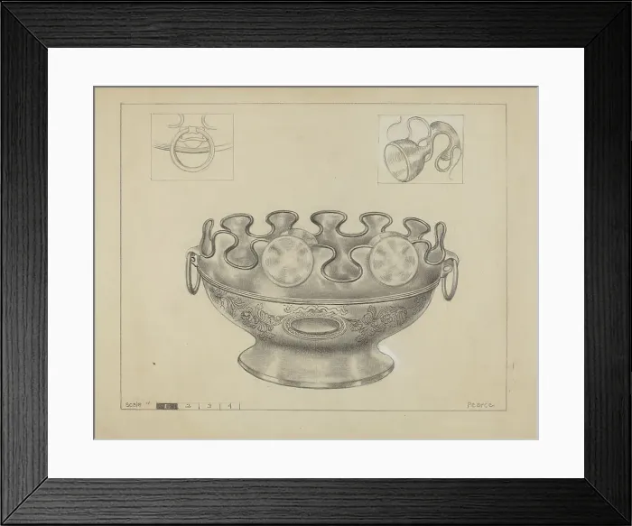 Framed Print : Silver Monteith Bowl, 1935 / 1942. Creator: Edgar L. Pearce Framed Print : Silver Monteith Bowl, 1935 / 1942. Creator: Edgar L. Pearce