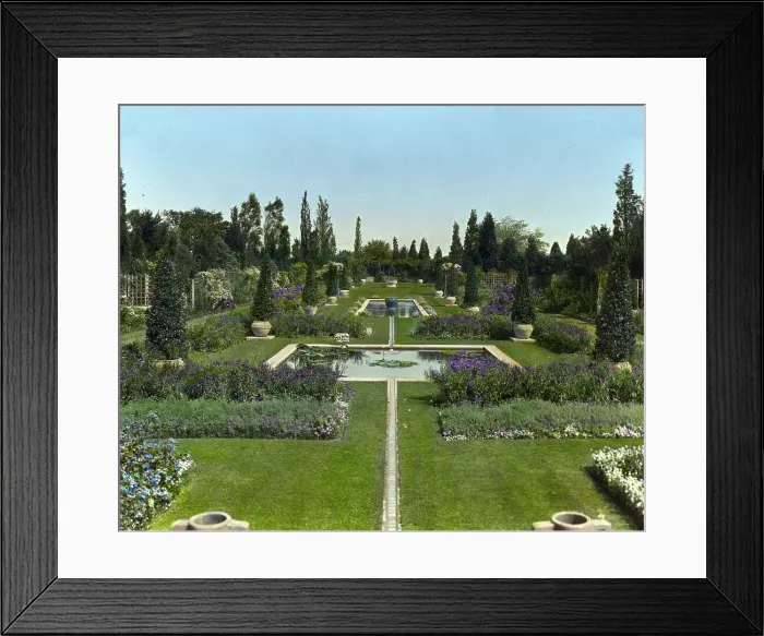 Framed Print : Beacon Hill House, Arthur Curtiss James house, Beacon Hill Road, Newport, Rhode Island, 1917. Creator: Frances Benjamin Johnston. Beacon Hill House, Arthur Curtiss James house, Beacon Hill Road, Newport, Rhode Island, 1917