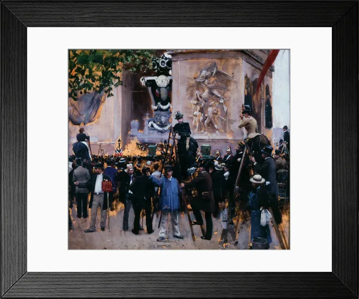 Framed Print : Funeral of Victor Hugo, Place de l'etoile (June 1, 1885), c1885. Creator: Jean Beraud Framed Print : Funeral of Victor Hugo, Place de l'etoile (June 1, 1885), c1885. Creator: Jean Beraud