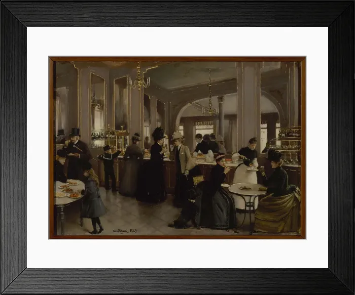 Framed Print : Gloppe pastry shop, 1889. Creator: Jean Beraud
