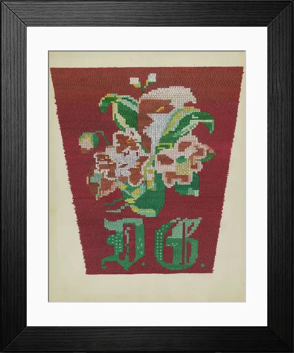 Framed Print : Chair Seat, c. 1937. Creator: Mabel Ritter Framed Print : Chair Seat, c. 1937. Creator: Mabel Ritter