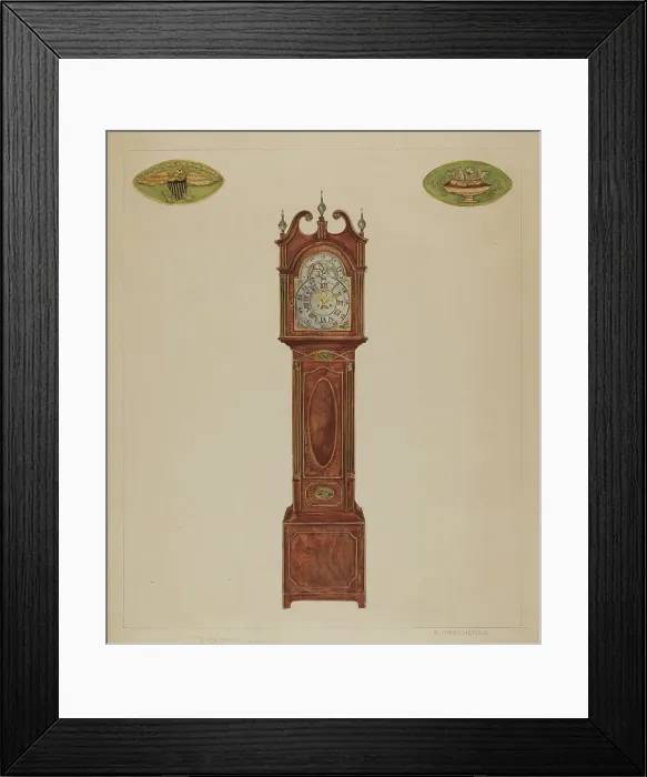 Framed Print : Grandfather Clock, c. 1936. Creator: A. Zaidenberg Framed Print : Grandfather Clock, c. 1936. Creator: A. Zaidenberg