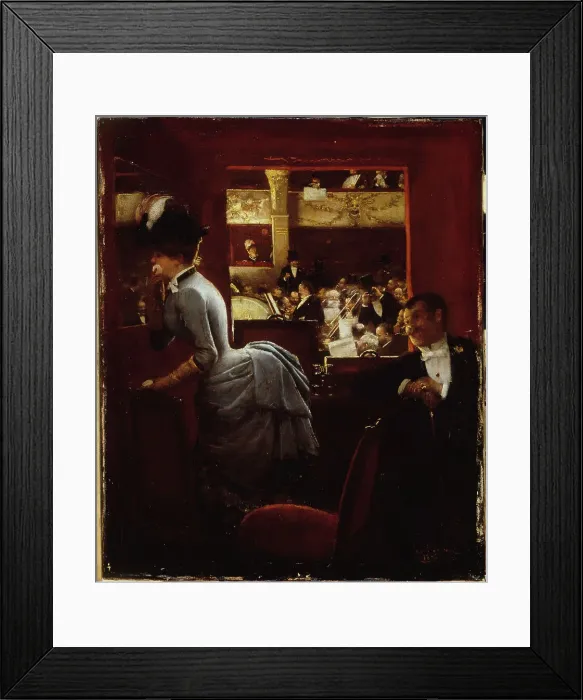 Framed Print : The ground floor box, at the Theatre des Varieties, 1883. Creator: Jean Beraud Framed Print : The ground floor box, at the Theatre des Varieties, 1883. Creator: Jean Beraud