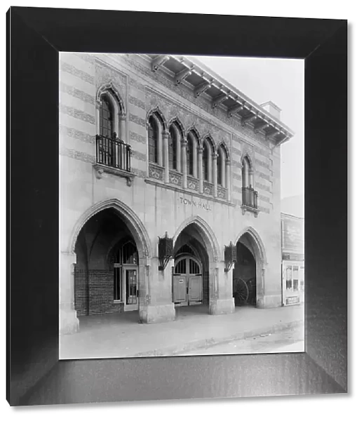 Facade of the Town Hall, Littleton, Colorado which was designed by the architect...c1920 - 1923. Creator: Frances Benjamin Johnston