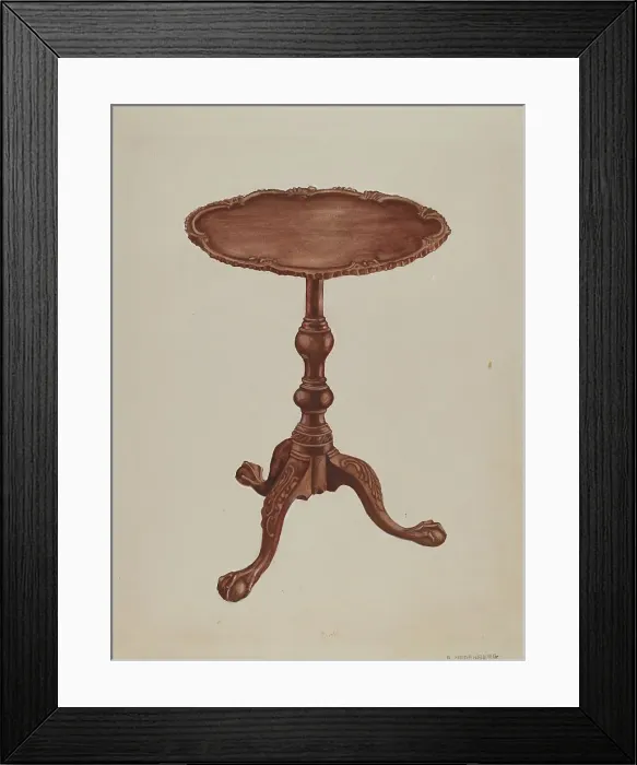 Framed Print : Tripod Table, c. 1936. Creator: A. Zaidenberg Framed Print : Tripod Table, c. 1936. Creator: A. Zaidenberg
