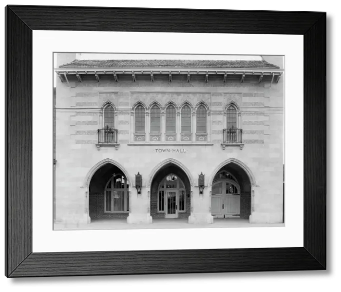 Framed Print : Facade of the Town Hall, Littleton, Colorado which was designed by the architect...c1920 - 1923. Creator: Frances Benjamin Johnston Framed Print : Facade of the Town Hall, Littleton, Colorado which was designed by the architect...c1920 - 1923. Creator: Frances Benjamin Johnston