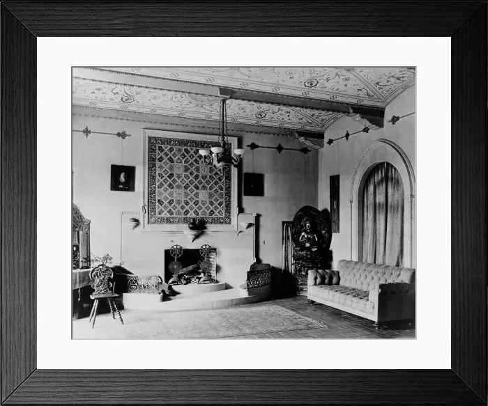 Framed Print : Interior of house designed by architect Jacques Benois Benedict... Denver, Colorado, c1903 - 1923. Creator: Frances Benjamin Johnston Framed Print : Interior of house designed by architect Jacques Benois Benedict... Denver, Colorado, c1903 - 1923. Creator: Frances Benjamin Johnston