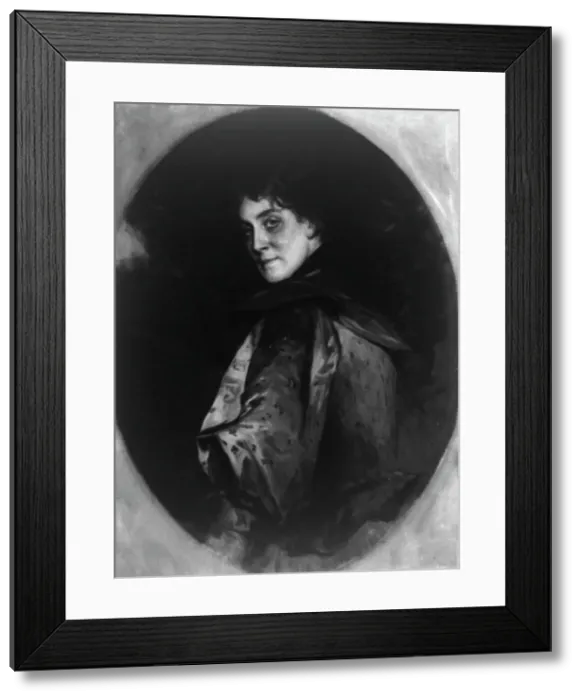 Framed Print : Mrs. John B. Henderson, half-length portrait, facing slightly left, between 1890 and 1910. Creator: Frances Benjamin Johnston Framed Print : Mrs. John B. Henderson, half-length portrait, facing slightly left, between 1890 and 1910. Creator: Frances Benjamin Johnston