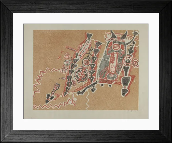 Framed Print : Petroglyphs, 1935 / 1942. Creator: Lala Eve Rivol Framed Print : Petroglyphs, 1935 / 1942. Creator: Lala Eve Rivol