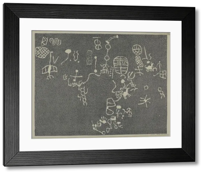 Framed Print : Petroglyph, 1935 / 1942. Creator: Lala Eve Rivol