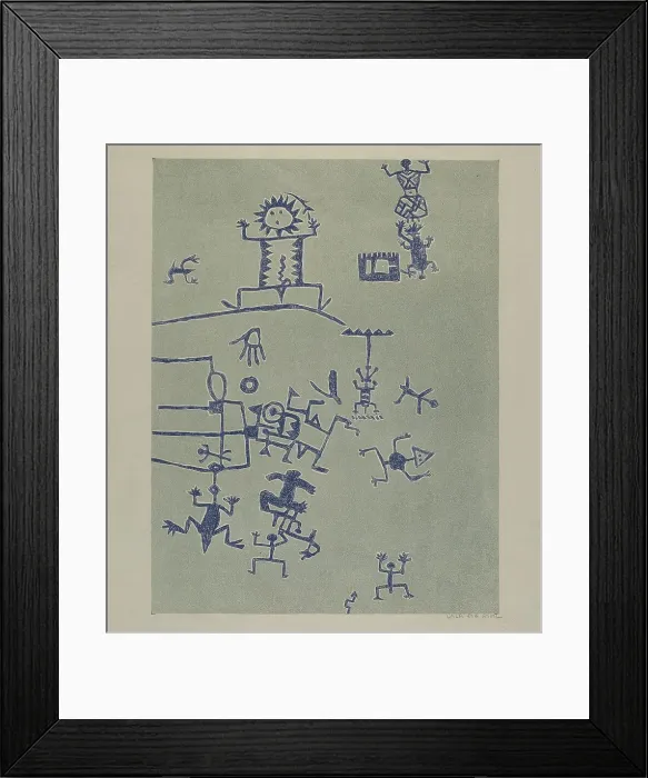Framed Print : Petroglyph - Signs, 1935 / 1942. Creator: Lala Eve Rivol Framed Print : Petroglyph - Signs, 1935 / 1942. Creator: Lala Eve Rivol