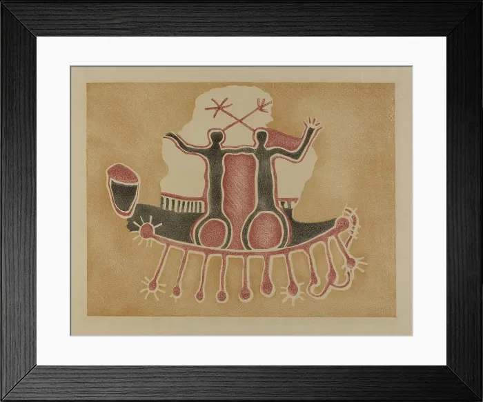 Framed Print : Petroglyph - Human Figures, 1935 / 1942. Creator: Lala Eve Rivol Framed Print : Petroglyph - Human Figures, 1935 / 1942. Creator: Lala Eve Rivol