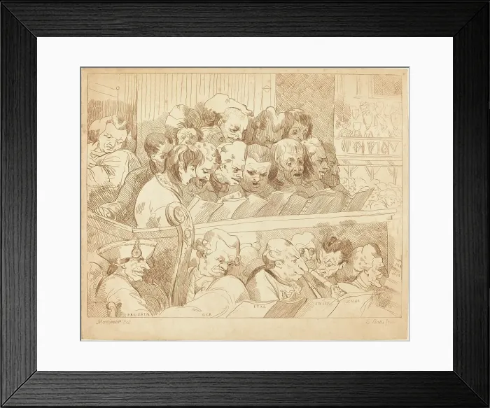 Framed Print : A Choral Band, c. 1784. Creator: Lydia Bates Framed Print : A Choral Band, c. 1784. Creator: Lydia Bates