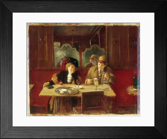 Framed Print : To the cafe says Absinthe, c1909. Creator: Jean Beraud Framed Print : To the cafe says Absinthe, c1909. Creator: Jean Beraud