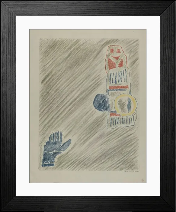 Framed Print : Petroglyph, 1935 / 1942. Creator: Lala Eve Rivol Framed Print : Petroglyph, 1935 / 1942. Creator: Lala Eve Rivol
