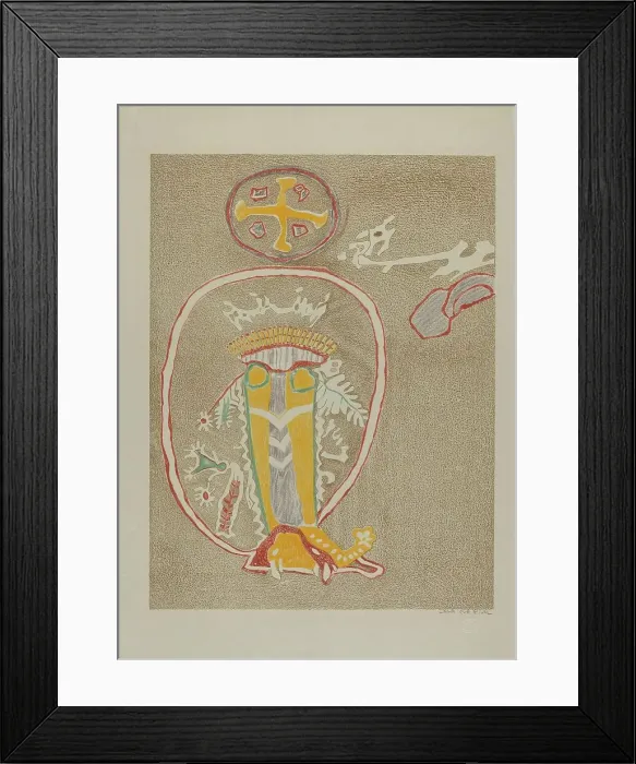 Framed Print : Petroglyph, 1935 / 1942. Creator: Lala Eve Rivol Framed Print : Petroglyph, 1935 / 1942. Creator: Lala Eve Rivol