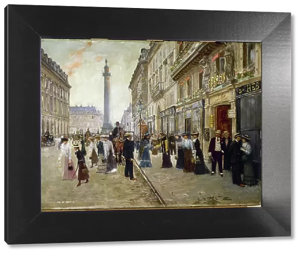 Workers leaving the Maison Paquin, c1900. Creator: Jean Beraud