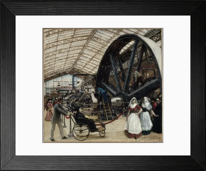 Framed Print : Interior of the Gallery of Machines at the 1889 Universal Exhibition, 1889. Creator: Louis Beroud Framed Print : Interior of the Gallery of Machines at the 1889 Universal Exhibition, 1889. Creator: Louis Beroud
