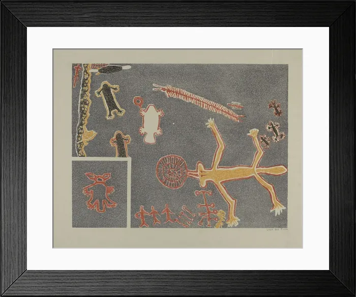 Framed Print : Petroglyph, 1935 / 1942. Creator: Lala Eve Rivol Framed Print : Petroglyph, 1935 / 1942. Creator: Lala Eve Rivol