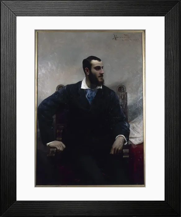 Framed Print : Portrait of André Wormser (1851-1926), pianist and composer, 1877. Creator: Paul Albert Besnard Framed Print : Portrait of André Wormser (1851-1926), pianist and composer, 1877. Creator: Paul Albert Besnard