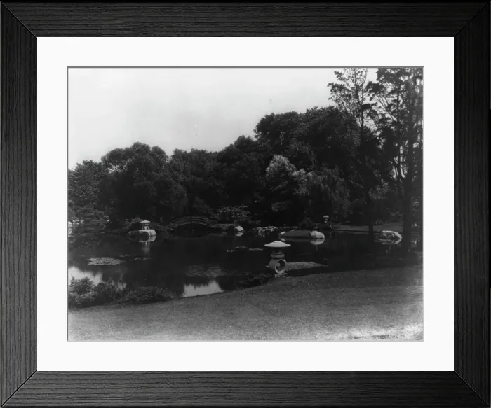 Framed Print : New York. Long Island - Japanese garden at home of Mrs. George W. Wickersham, Laurence, c1915. Creator: Frances Benjamin Johnston Framed Print : New York. Long Island - Japanese garden at home of Mrs. George W. Wickersham, Laurence, c1915. Creator: Frances Benjamin Johnston