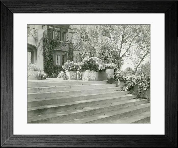 Framed Print : Mrs. Albert Herter, East Hampton, blue & white garden, 1913. Creators: Frances Benjamin Johnston, Johnston-Hewitt Studio. Mrs. Albert Herter, East Hampton, blue & white garden, 1913. Creators: Frances Benjamin Johnston, Johnston-Hewitt Studio Framed Print : Mrs. Albert Herter, East Hampton, blue & white garden, 1913. Creators: Frances Benjamin Johnston, Johnston-Hewitt Studio. Mrs. Albert Herter, East Hampton, blue & white garden, 1913. Creators: Frances Benjamin Johnston, Johnston-Hewitt Studio