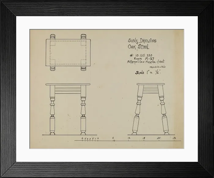 Framed Print : Stool, c. 1936. Creator: M. Rosenshield-von-Paulin Framed Print : Stool, c. 1936. Creator: M. Rosenshield-von-Paulin