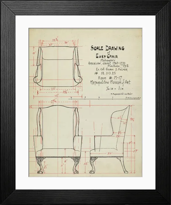 Framed Print : Wing Chair, c. 1936. Creator: M. Rosenshield-von-Paulin