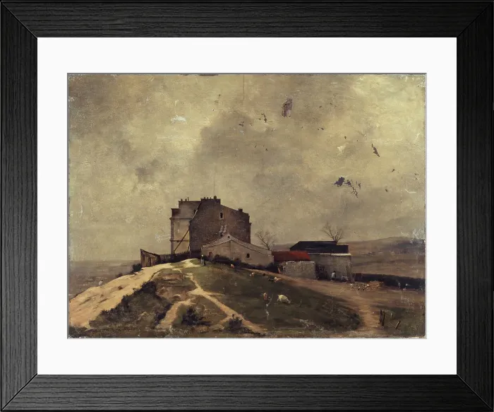 Framed Print : View of Montmartre, around Moulin de la Galette, 1879. Creator: Rene Billotte Framed Print : View of Montmartre, around Moulin de la Galette, 1879. Creator: Rene Billotte