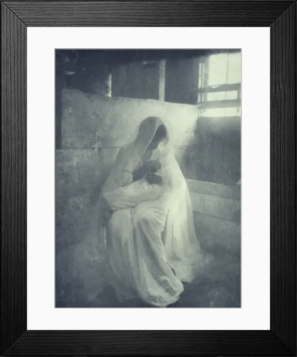 Framed Print : The manger, c1900. Creator: Gertrude Kasebier Framed Print : The manger, c1900. Creator: Gertrude Kasebier