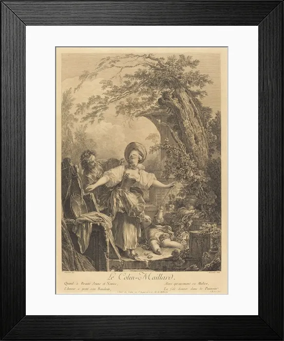 Framed Print : Colin Maillard, 1760. Creator: Jacques Firmin Beauvarlet Framed Print : Colin Maillard, 1760. Creator: Jacques Firmin Beauvarlet